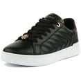 thumbnail image 6 of Guess Racheel Women's Lace Up Leather Sneakers In Black Size 10, 6 of 6