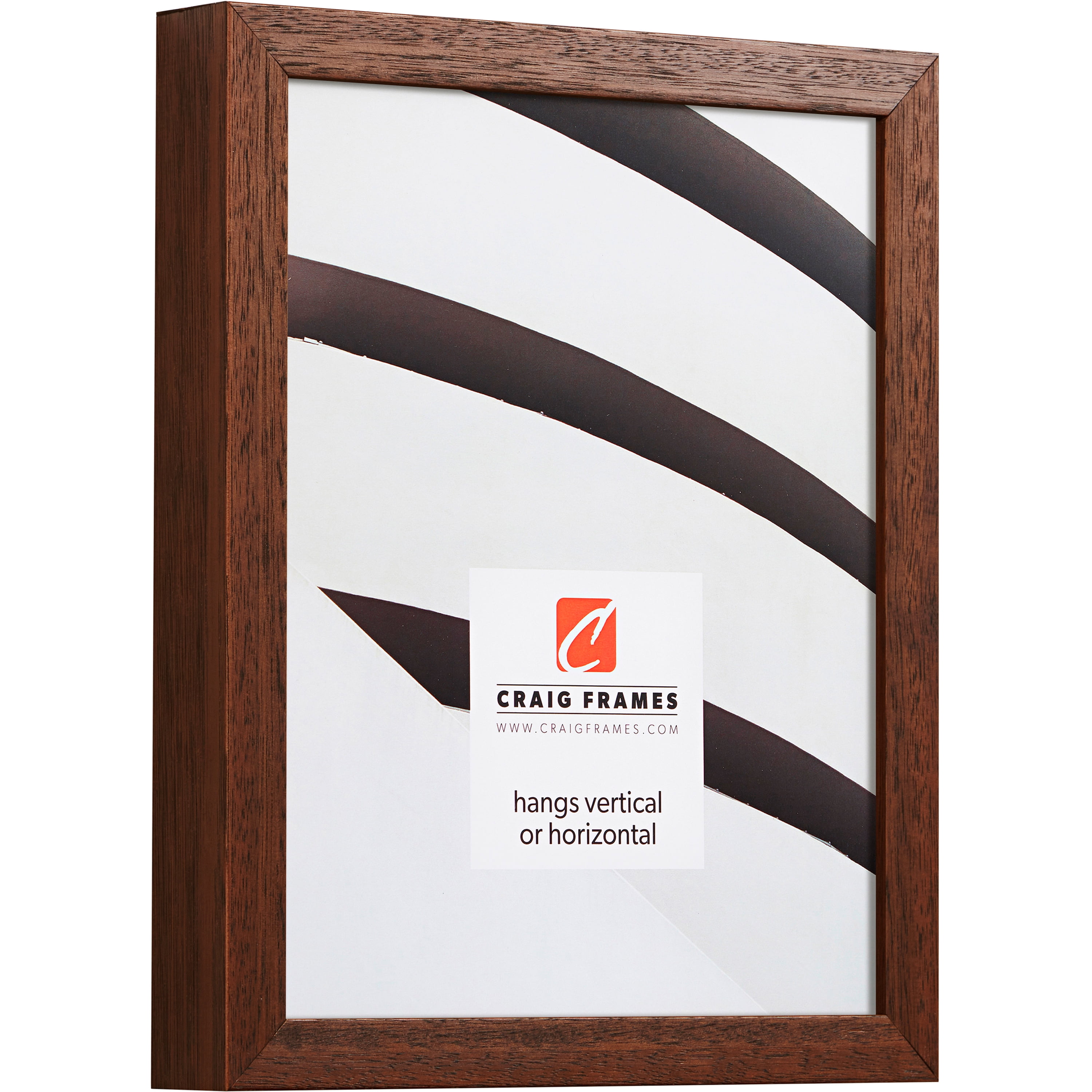 Craig Frames Farmhouse Essentials Tall, 22x28 inch Picture Frame Matted for a 18x24 Photo, Walnut Brown