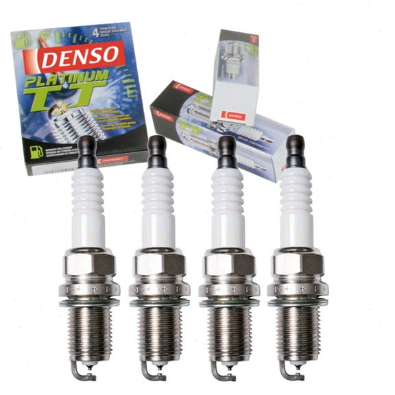 4 pc DENSO Platinum TT Spark Plugs compatible with Toyota Tacoma 2.4L 2.7L L4 1995-2004