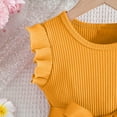 thumbnail image 6 of YABCSAZ Newborn Infant Baby Girl Dresses Lace Sleeveless Tank Dress Cotton Soft Comfy Dress Tutu Dress Bow Bag Fart Jumpsuit Boho Clothes Photo Shoot Toddler Baby 1st Birthday Outfit Size 4T, 6 of 6