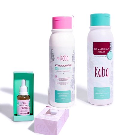 Kaba Tonico crecimiento Capilar ,Biomascarilla y Acondicionador de Ceramidas
