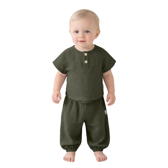 SJLDQY Baby Girl Pajamas Short Sleeve Shirts Pants 2 Piece Pjs Sets Summer Sleepwear Breathable Loungewear Sets for