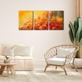 thumbnail image 2 of Floral Wall Art Canvas Painting Poppies on a Red-Yellow Background Posters and Prints Decorative Modern Home Decoration Red Flowers Wall Home Decor Wall Art for Living Room - 12" x 16" x 3 Panels, 2 of 6