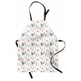 thumbnail image 1 of Flamingo Apron, Heron and Flamingo Birds with Watercolor Design Wildlife Nature, Unisex Kitchen Bib with Adjustable Neck for Cooking Gardening, Adult Size, Grey Vermilion White, by Ambesonne, 1 of 4