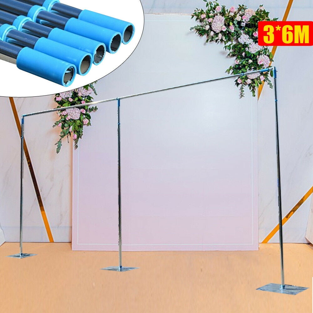 3/6M Stainless Steel Adjustable Telescopic Wedding Party Backdrop Stand 