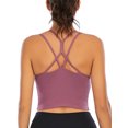 thumbnail image 6 of SAYFUT Womens Padded Sports Bra Fitness Workout Running Camisole Crop Top with Built in Bra, 6 of 7