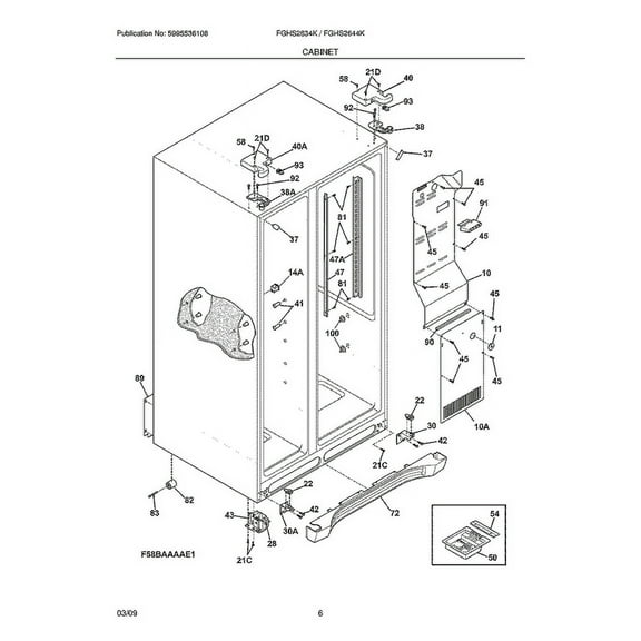 Frigidaire / Electrolux 241969403 GRILLE/KICKPLATE - OEM Part
