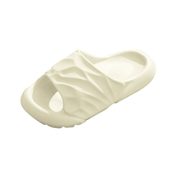 RUIYANQI Women's Thick - Soled Wavy Slides,Open - Toe Slippers with Unique Texture Design,Comfortable Footwear for Home & Casual Wear Green Women Sandal