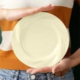 thumbnail image 5 of Yooshoverk Butterstyle Breakfast Plates Stylish Ceramic-Look Serving Dishes Beige Free Size, 5 of 6