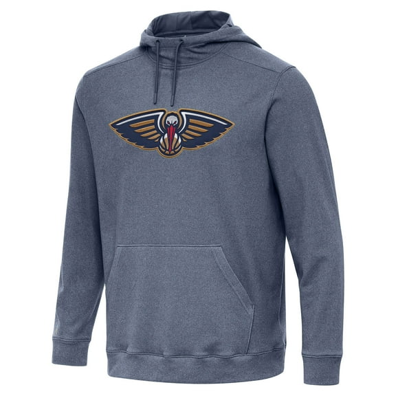 Men's Antigua Heather Navy New Orleans Pelicans Cloud Pullover Hoodie