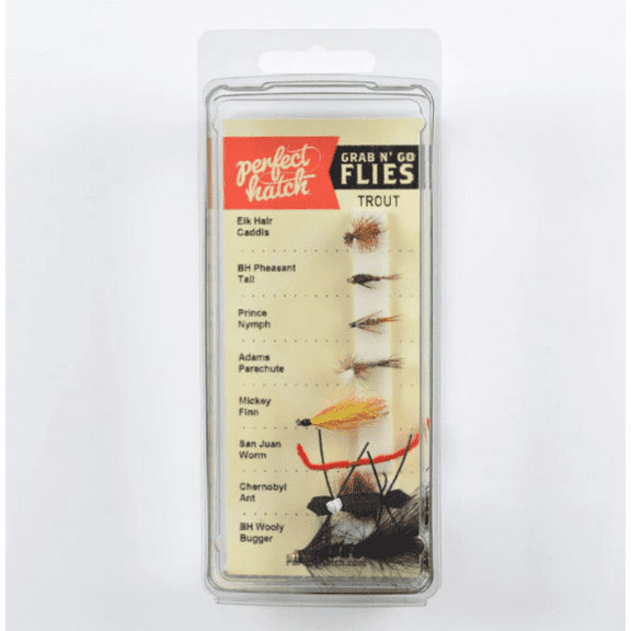Perfect Hatch Grab N Go Basic Trout Fly Assortment 8 Pack