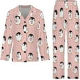 thumbnail image 4 of Top-kevin Womens Pajamas Set Passover Symbols Pattern Soft Long Sleeve Sleepwear Button Down Sets, 4 of 12