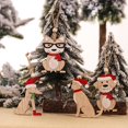 thumbnail image 4 of Adornos para coche, pequeños adornos de madera para colgar en el árbol de Navidad, adornos de animales de dibujos animados de alce, nuevas decoraciones navideñas de 2025, 4 of 5