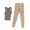 thumbnail image 1 of Figura femenina a escala 1/12, ropa de muñeca Mini, traje de pantalón chaleco, hecho a mano para mujer de 6 pulgadas, coleccionable, 1 of 8