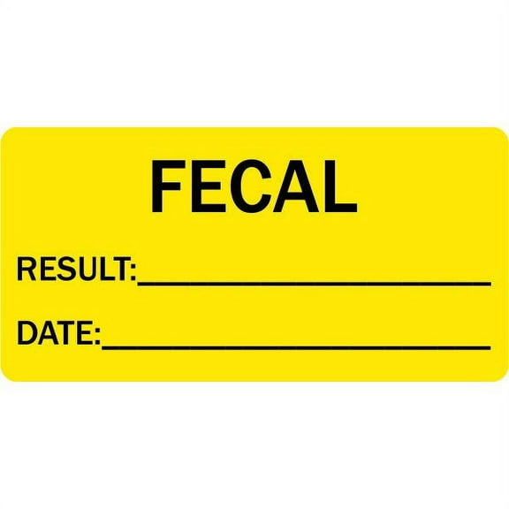 Fecal Result / Date Veterinary Labels
