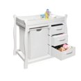 Badger Basket Sleigh Style Changing Table with Hamper & Three BasketsFinishEspresso