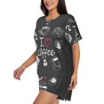 thumbnail image 3 of Womens Pajama Sets With Pocket, I Love Coffee Lounge Sets Short Sleeve Sleepwear PJ Sets for Women, 3 of 6