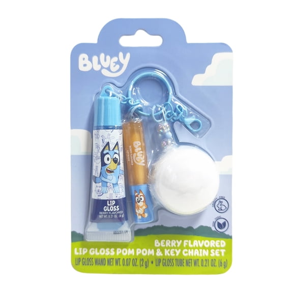 Bluey Lip Gloss Keychain, Berry Flavored