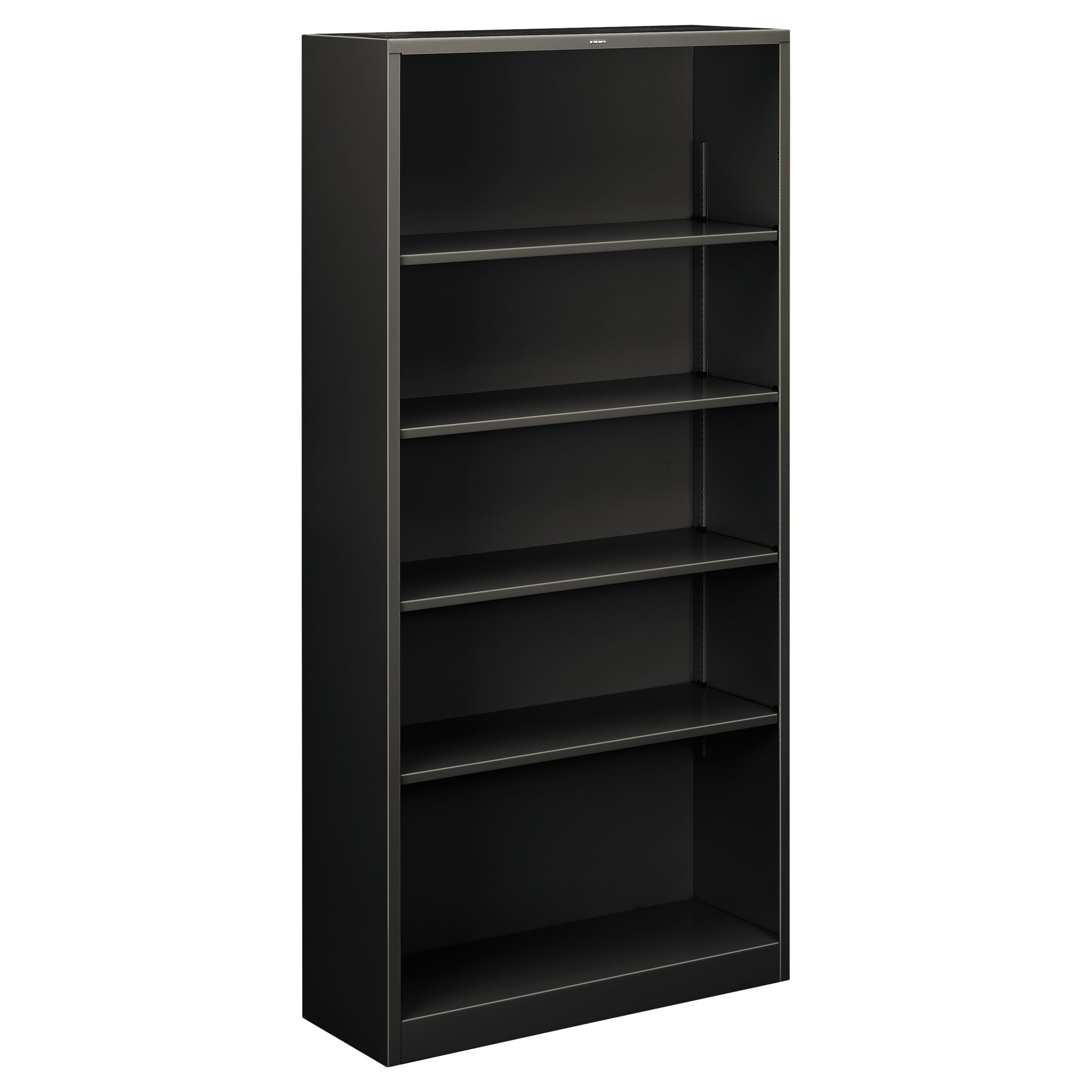 Hon Metal Bookcase Five Shelf 34 1 2w X 12 5 8w X 71h Black