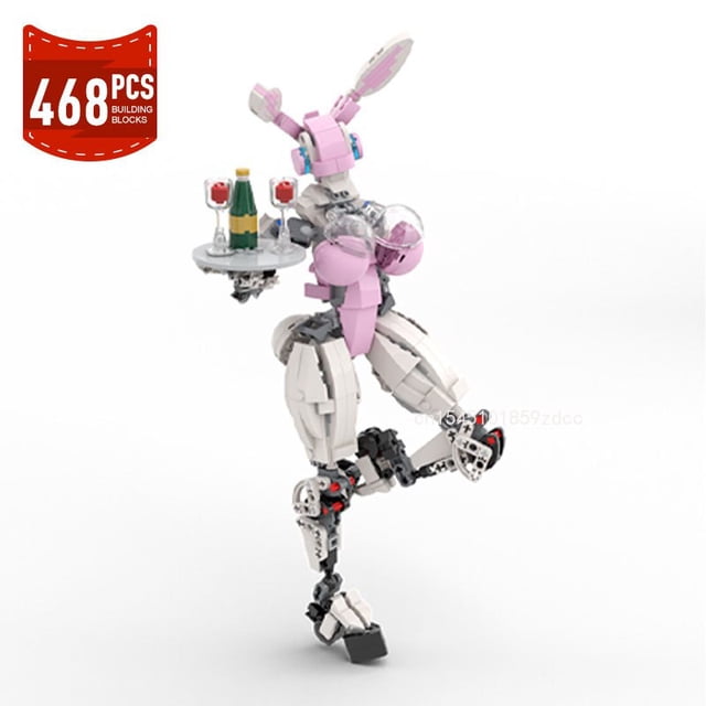 MOC Mecha Robot Mobile Suit, Bunny Girls Tigress Catwoman, modelo de bloques de construcción, figuras de Anime, articulaciones móviles, juguetes de ladrillos, regalos