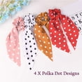 thumbnail image 2 of 12 Pcs Chouchous en Soie Satinée avec Nœud pour Cheveux, 2 of 4