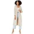 thumbnail image 3 of Steve Madden Women’s Show Stopper Long Glitter Coat, Silver, Large, 3 of 5
