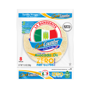 La Banderita Carb Counter Zero Net Carbs Soft Taco Flour Tortillas, 11.8 oz, 8 Count