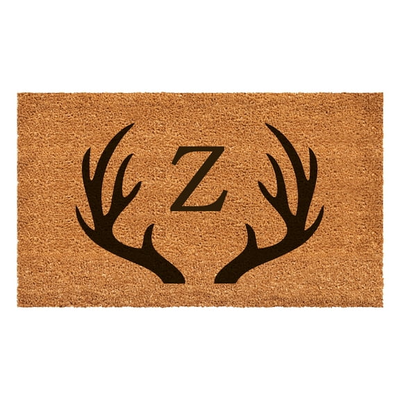 Antler Monogram Doormat, 36" x 72" (Letter Z)