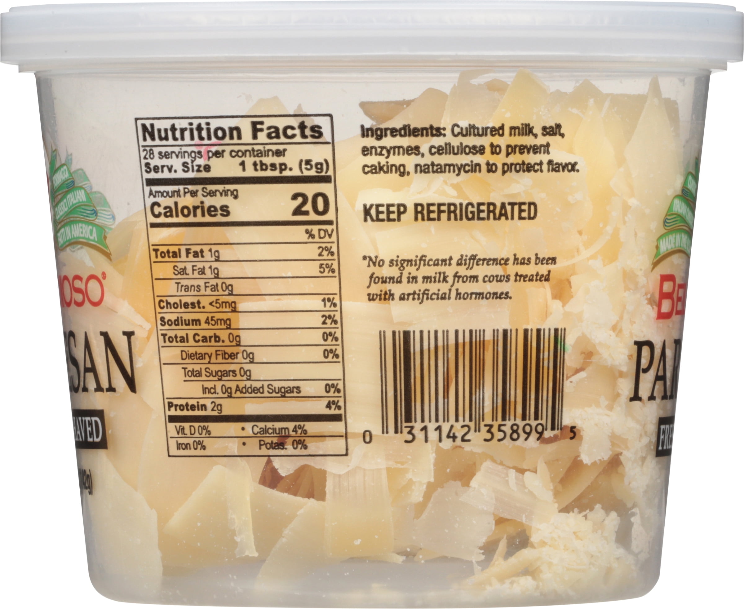 BelGioioso Freshly Shaved Parmesan Cheese, 5 oz Cup