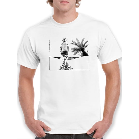 Human Tracks. T-Shirt Men -Wilfred Hildonen Designs, Male XX-Large