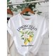 thumbnail image 1 of Vibrant Lemon Print Short Sleeve Crew Neck T-Shirt - Women's Casual Summer & Spring Top - Breathable, Soft, and Comfortable Clothing for Ladies, 1 of 5