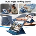 thumbnail image 4 of Fintie 360 Degree Rotating Case for Samsung Galaxy Tab S10 Lite/ S10 FE/ S9 FE 5G 10.9 Inch/Tab S9 11 Inch with S Pen Holder, Swiveling Protective Stand Clear Back Cover, Navy, 4 of 11