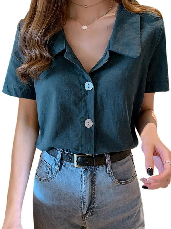 Moginp 2019 Ladies/Womens Short Sleeve Tops Summer Loose Plant Letter Print Casual Blouse T-Shirt