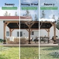 thumbnail image 4 of LUXOAK 10x20 FT Outdoor Gazebo - Solid Wood & Metal Hardtop, Sloped Roof Pavilion, 4 of 9