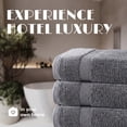 thumbnail image 3 of White Classic Wealuxe Gray Bath Towels Set of 4 - 27 x 54 Inch, 100% Ring Spun Cotton 650GSM, Extra Absorbent, Soft Towels for Bathroom, Shower, Hotel, Gym, Spa, 3 of 7