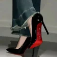 thumbnail image 4 of Escarpins pour Femmes Nouvelles Talons Hauts Semelle Strass Bas Rouges Talons Hauts Grande Taille Escarpins pour Femmes Chaussures Bout Pointu Plateforme, 4 of 7