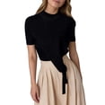 thumbnail image 1 of WEIYLL Women's Tops, Tees & Blouses Solid Color Triangular Shawl Small Layered Black Fall Tops Casual ,One Size, 1 of 4