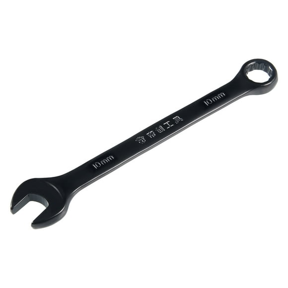 Metric 10mm 12-Point Box Open End Combination Wrench Black Electrophoresis Coating, Cr-V