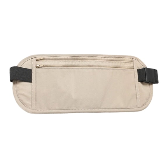 RFID Blocking Money Belt for Men Women, Slim Concealed Fanny Pack for Travel Running, Hidden Waist Wallet with Passport Holder and Phone Pocket, Secure Travel Pouch for Cash Cards and Essentials