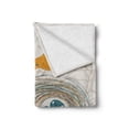 thumbnail image 2 of Birds Soft Flannel Fleece Throw Blanket, Heart Warming Scene of Parent Birds Watching the Eggs over the Nest, Cozy Plush for Indoor and Outdoor Use, 50" x 70", Earth Yellow Pale Blue, by Ambesonne, 2 of 6