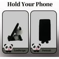 thumbnail image 3 of Cartoon Panda Sitting Cell Phone Stand for Desk, Cute Statue Phone Holder for Lovely Women Girls, Desktop Animal Figurine Mount for iPhone iPad Office Tablet Accessories Gifts - Black White, 3 of 8