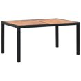 thumbnail image 5 of vidaXL 7 Piece Outdoor Dining Set Poly Rattan Acacia Wood Black, 5 of 5