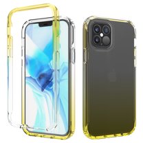 iPhone 12 Pro Max Case (6.7"), Rosebono Full-Body Rugged Ultra Transparency Hybrid Protective Case With Built-in Screen Protector for iPhone 12 Pro Max (Yellow)