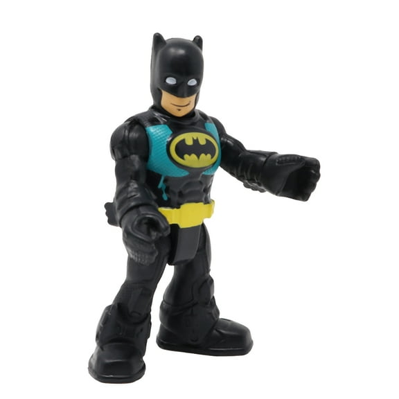 Replacement Part for Collectible Fisher-Price Imaginext Superheroes Super Friends Javelin Playset BBF19 - Replacement Poseable Batman Figure in Black Suit with Teal Accent