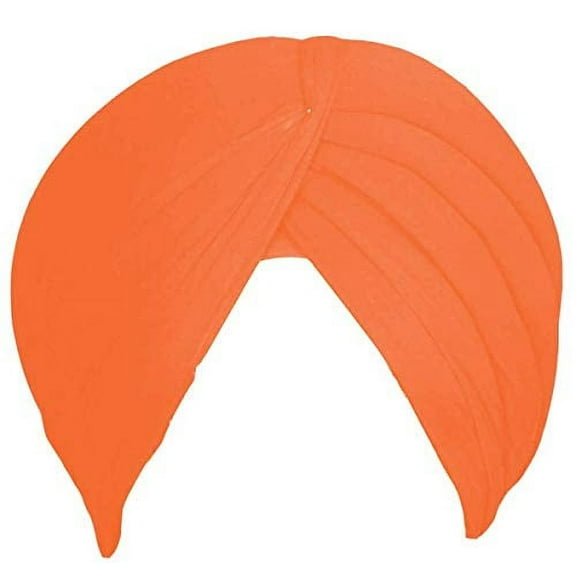 Sikh Cotton Turban For Men | Orange Color | 5Mts Punjabi Pagri (Unstitched Full voile) By Indian Collectible