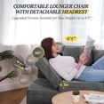 thumbnail image 3 of 4-in-1 Convertible Sleeper Sofa Bed with Adjustable Backrest, Linen Fabric Loveseat, Compact Design for Small Spaces, 3 of 8
