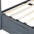 thumbnail image 5 of PAPROOS Queen Size Bed Frame with USB Charging Station, Upholstered Platform Bed Frame with Gas Lift Storage Bed, Wingback Storage Headboard, No Box Spring Needed, Dark Gray, 5 of 13