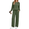 thumbnail image 2 of Fantaslook Two Piece Sets for Women Fall Travel Vacation Outfits Wide Leg Pants Lounge Sets Dressy Matching Sets Womens Sweatsuits, 2 of 9