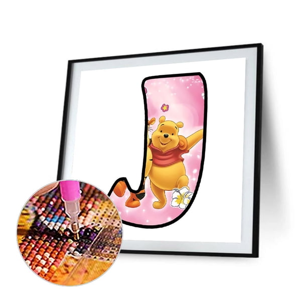 Cuadros Decorativos DIY Diamond Painting Kits Full Round Drill Cartoon Animal Letter J (A2138) Sywqhk Nuevos Originales