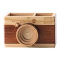 thumbnail image 2 of Hariumiu Pen Holder Camera Shape Pen Organizer Desk Art Wooden Pen Stand Pens Brushes Glasses Multi-Functional Holder, 2 of 8